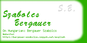 szabolcs bergauer business card